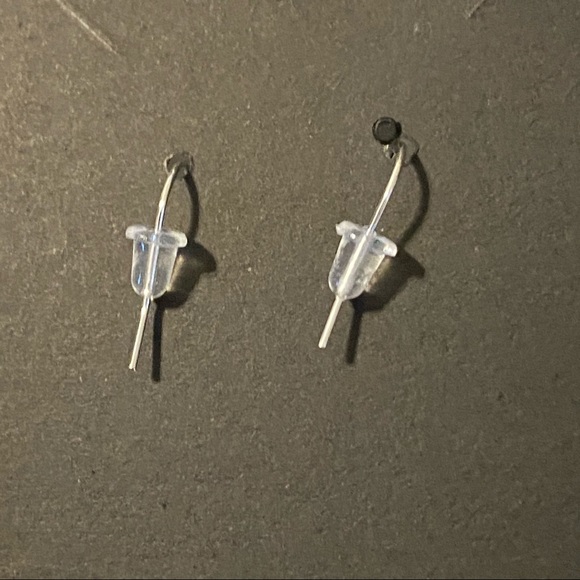 Silver & Blue Angel Fish & Larimar Bead Beachy Earrings - Picture 3 of 4